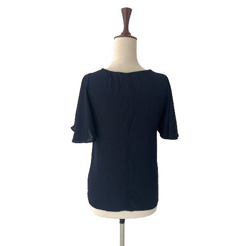 Mango Navy Blue Lace Blouse | Gently Used |