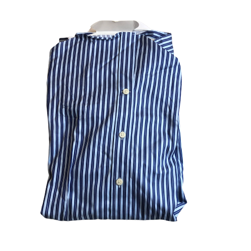 Hawes & Curtis Blue Striped Slim Fit Collared Shirt | Brand New |