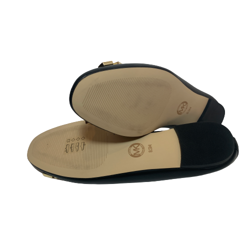 Michael Kors Black Leather Bow Ballet Flats | Brand New |