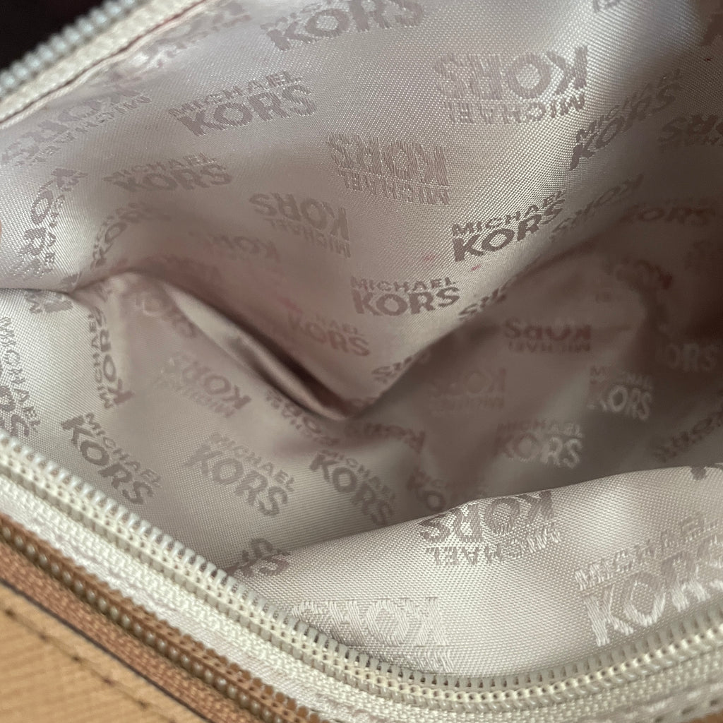 Michael Kors Brown Monogram Jetset Chain | Gently Used |