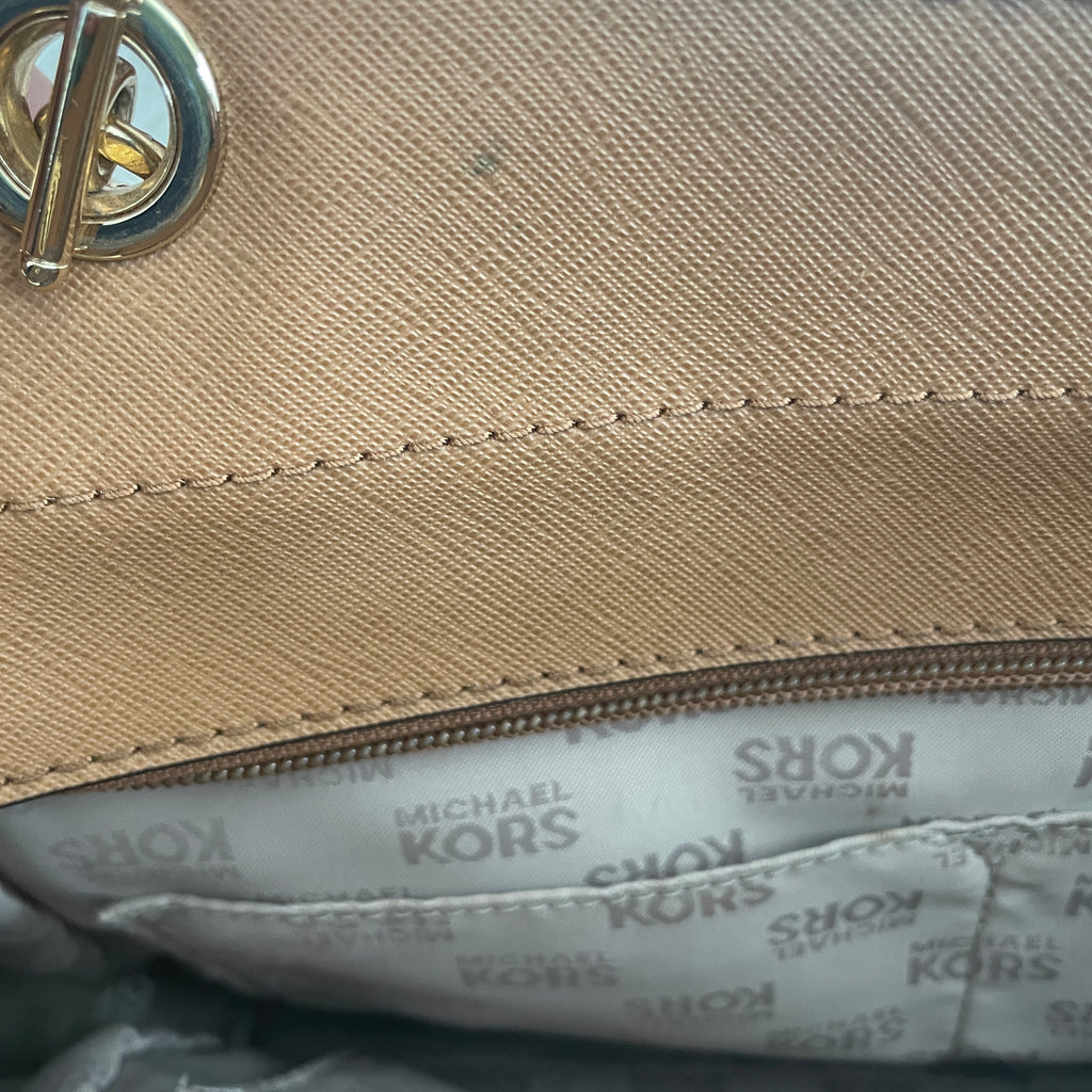 Michael Kors Brown Monogram Jetset Chain | Gently Used |