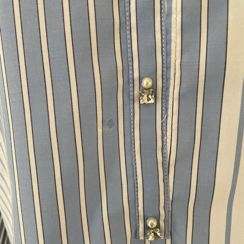 Hina Mirza Blue & White Striped Tunic | Brand New |