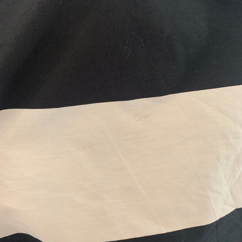 ZARA Black & Cream Striped Off-Shoulder Top | Gently Used |