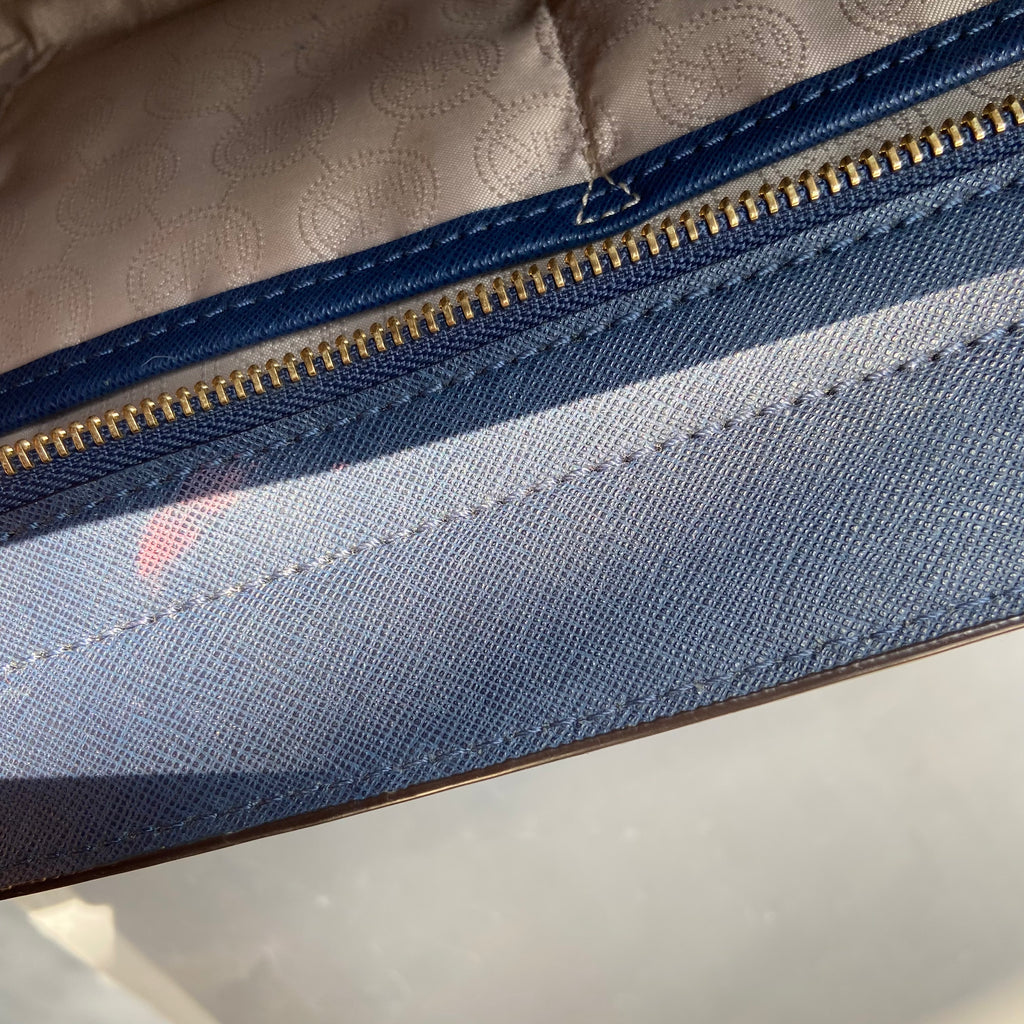 Michael Kors Navy Leather Selma Satchel | Pre Loved |