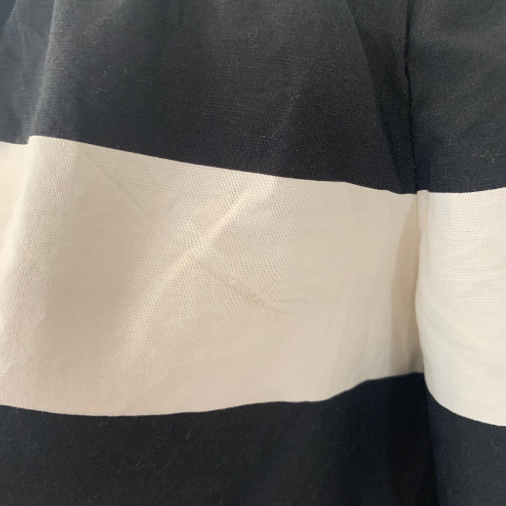 ZARA Black & Cream Striped Off-Shoulder Top | Gently Used |