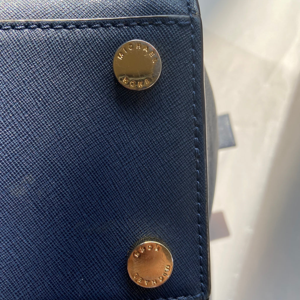 Michael Kors Navy Leather Selma Satchel | Pre Loved |