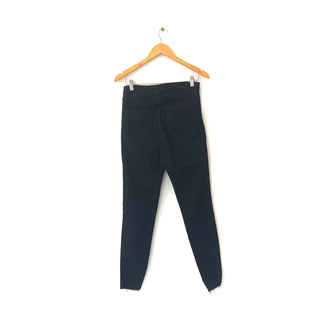 ZARA Black Faded Denim Striped Jeggings | Like New |