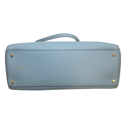 Tory Burch Sky Blue Leather 'Emerson' Top Zip Tote | Gently Used |