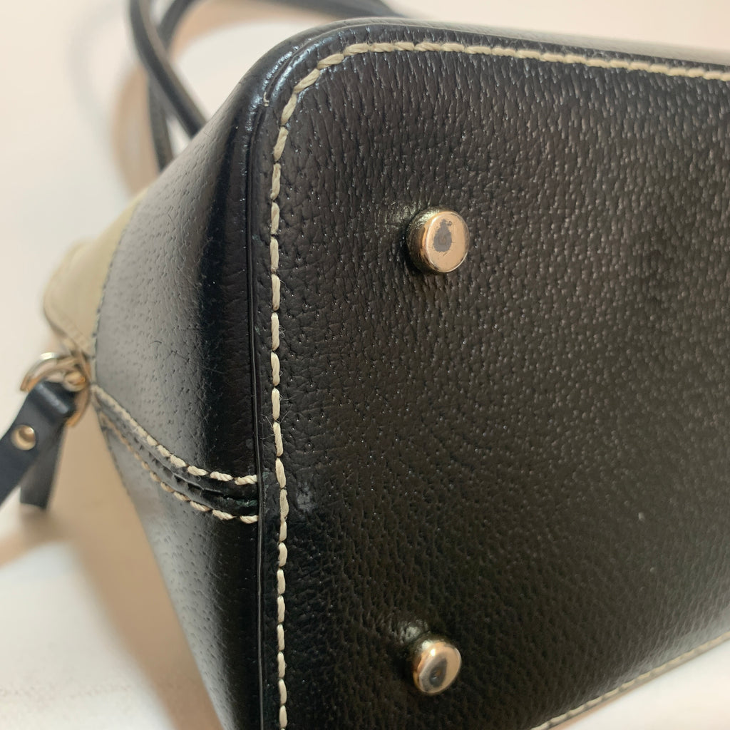 Kate Spade Cream & Black Large Dome Shoulder Bag | Pre Loved |