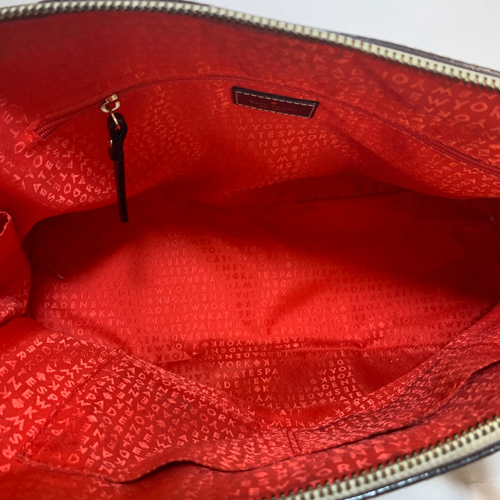 Kate Spade Cream & Black Large Dome Shoulder Bag | Pre Loved |