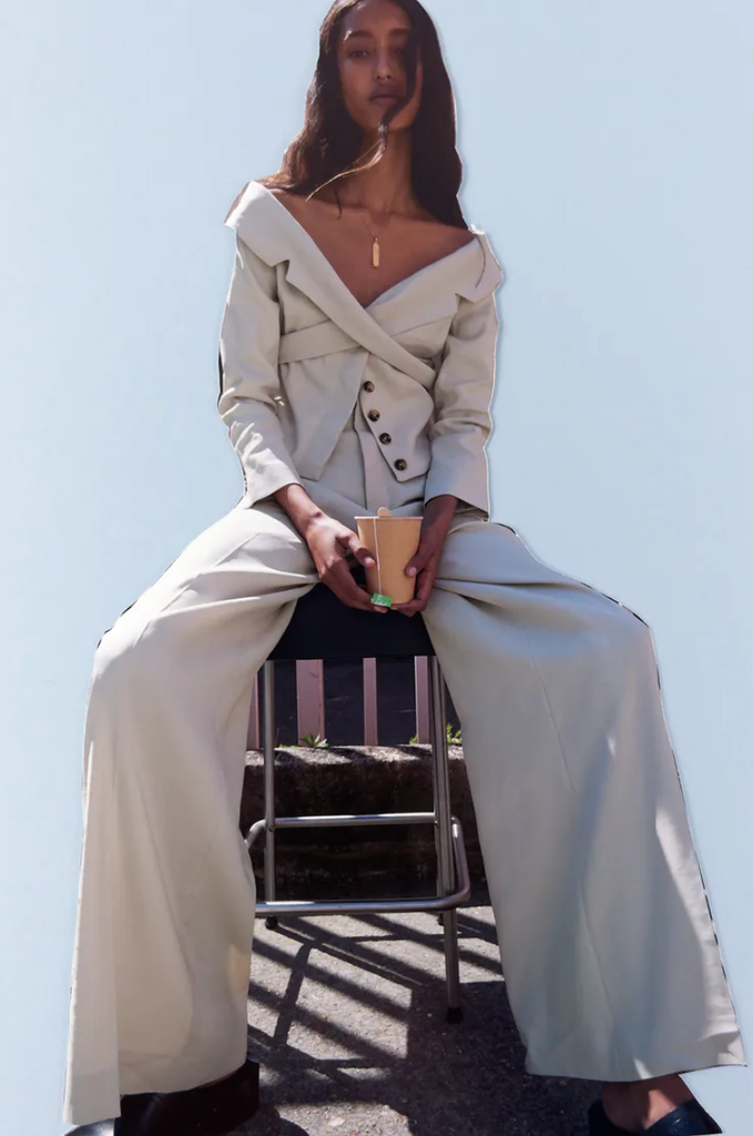 ZARA Light Grey Limited Edition Cropped Blazer | Brand New |