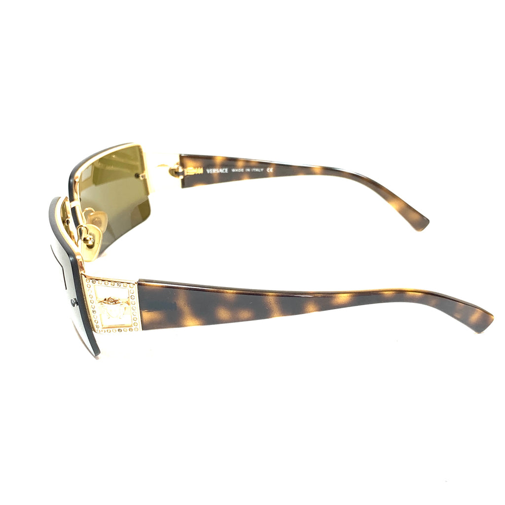 Versace Rimless Gold Metal 2029B Unisex Sunglasses | Brand New |