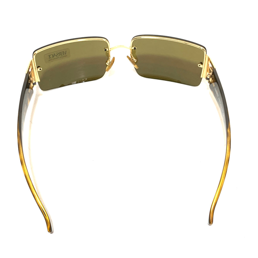 Versace Rimless Gold Metal 2029B Unisex Sunglasses | Brand New |