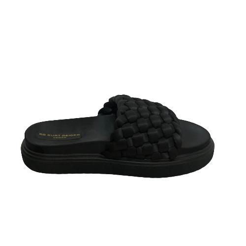 Kurt Geiger Black Chunky Platform Slides | Brand New |