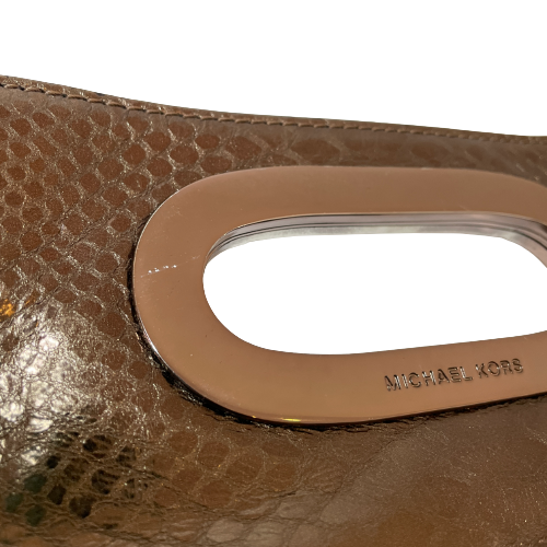 Michael Kors Bronze Python Clutch Bag | Pre Loved |