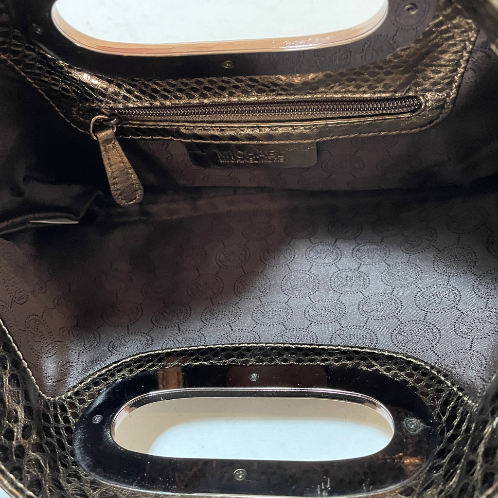 Michael Kors Bronze Python Clutch Bag | Pre Loved |