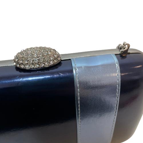 Nina Blue Rhinestone Clutch | Brand New |