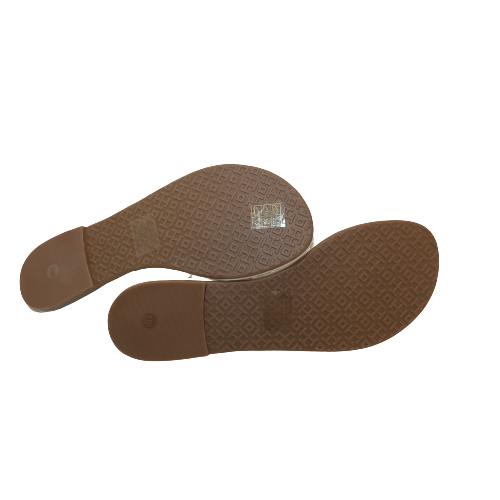 Tory Burch White Rhinestone 'Miller' Sandals | Brand New |