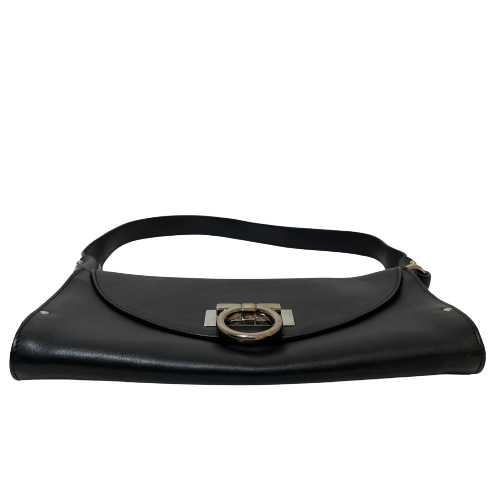 Salvatore Ferragamo Black Leather Shoulder Bag | Pre Loved |