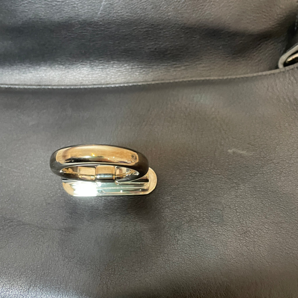 Salvatore Ferragamo Black Leather Shoulder Bag | Pre Loved |