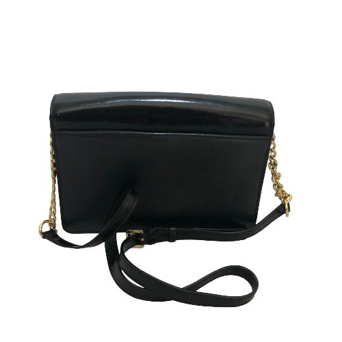 Michael Kors Black Patent 'Daniela' Front Flap Crossbody Bag | Pre Loved |
