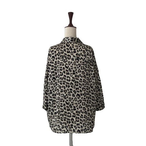 ZARA Cream Cheetah Print Shirt | Gently Used |