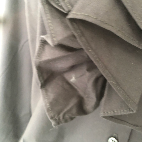 ZARA Black Ruffled Collared Shirt | Pre Loved |