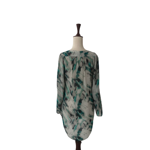 Massimo Green Printed Tunic | Gently Used |