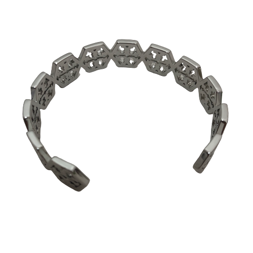 Tory Burch Silver Logo Cuff | Brand New |