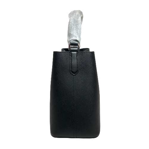Michael Kors 'Suri' Black Leather Bucket Messenger Bag | Brand New |
