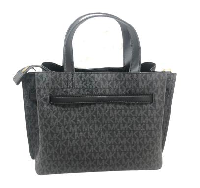 Michael Kors 'Emelia' Black Monogram Small Satchel | Brand New |
