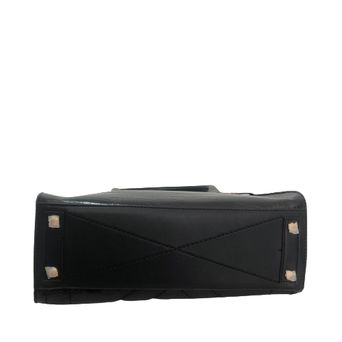 Rue Saint Dominique for River Island Black Croc Textured Satchel | Brand New |