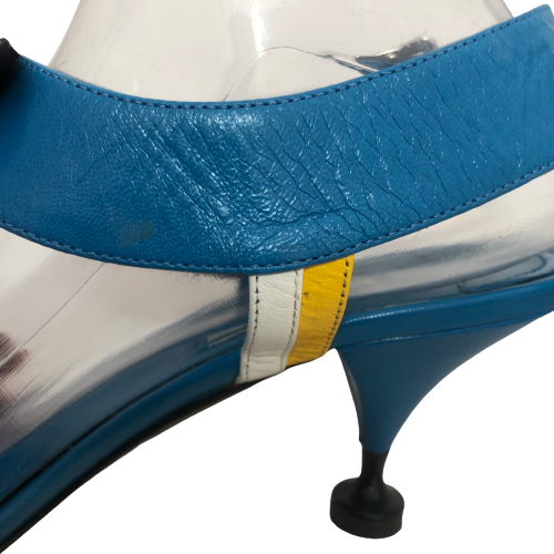 Prada Electric Blue Arrow Pop Art Heels | Pre Loved |