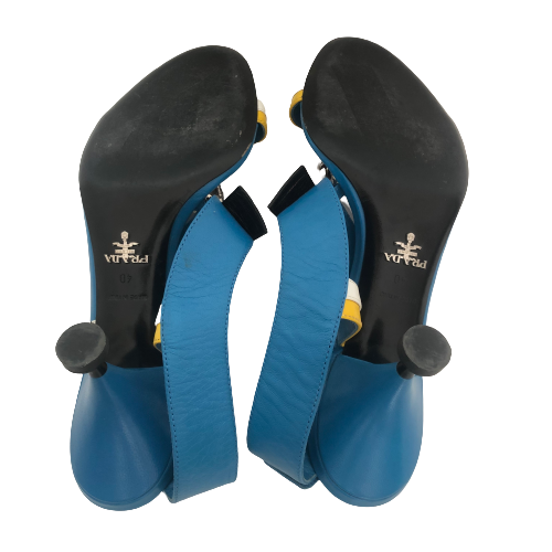 Prada Electric Blue Arrow Pop Art Heels | Pre Loved |