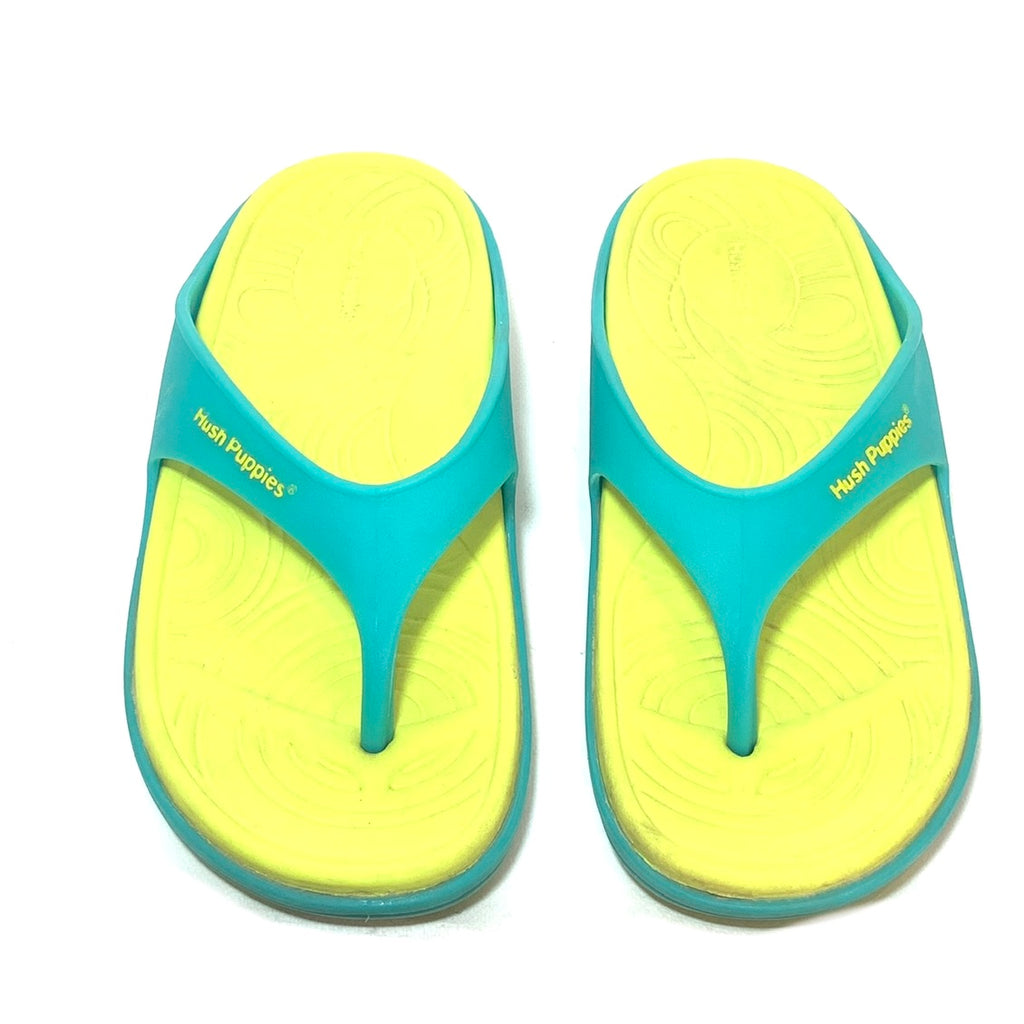 Hushpuppies Green Rubber Thong Sandals | Pre Loved |