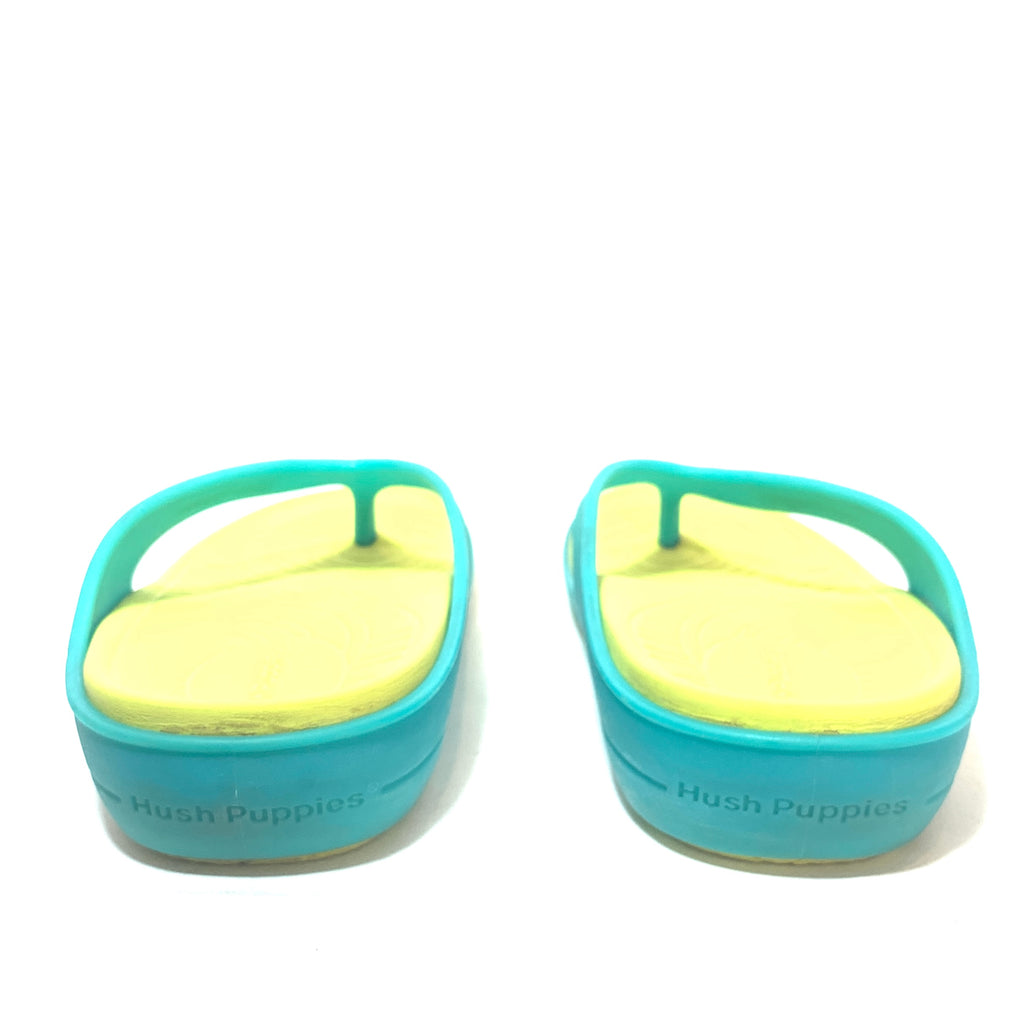 Hushpuppies Green Rubber Thong Sandals | Pre Loved |