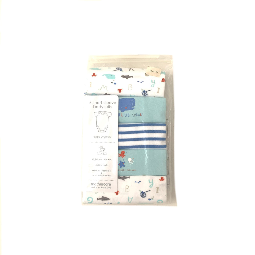 Mothercare 5 Set Short Sleeves Bodysuits | Brand New |