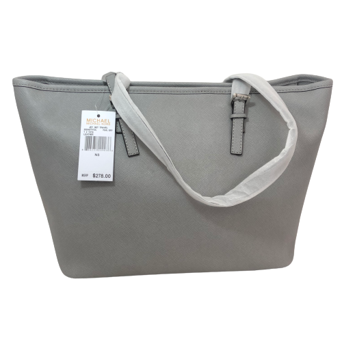 Michael Kors Grey Saffiano Leather ‘Jetset’ Tote | Brand New |
