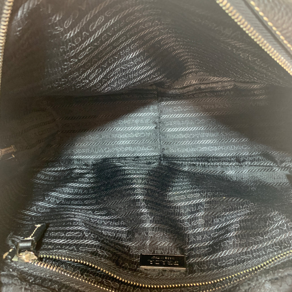 Prada Black Leather Dome BR3208 Tote | Like New |