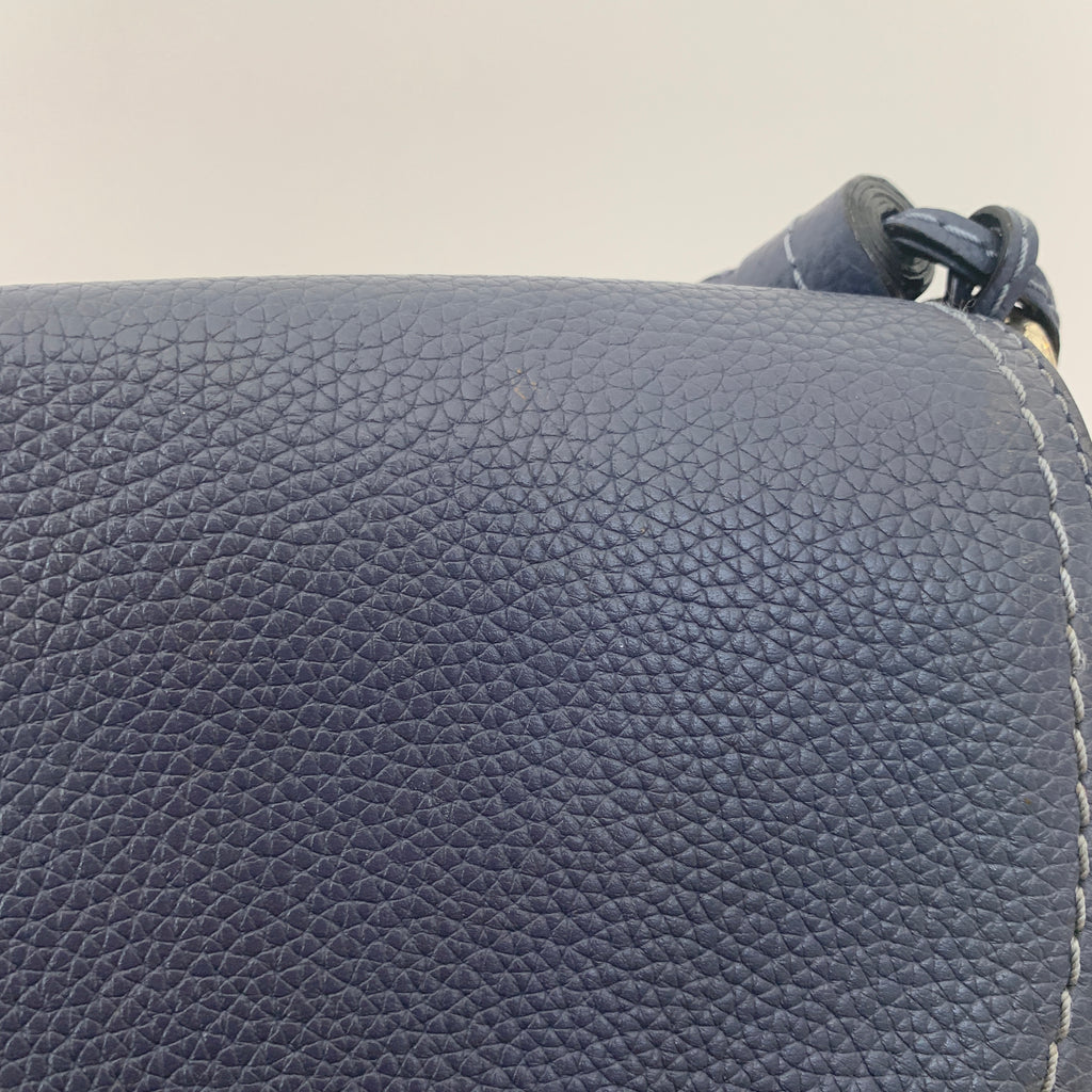 Kate Spade Navy Blue Leather Crossbody Bag | Pre Loved |