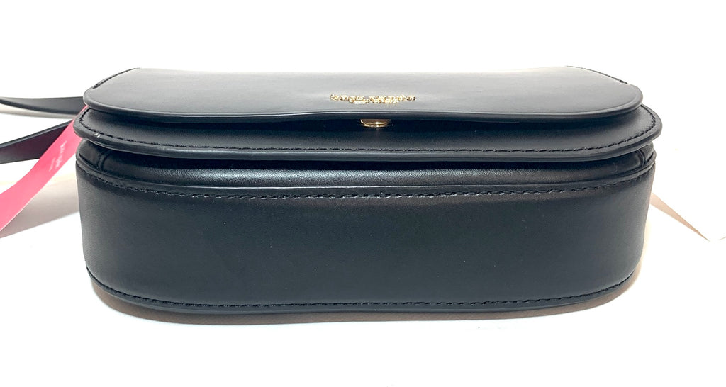 Kate Spade Black Leather 'Nadine' Flap Shoulder Bag | Brand New |
