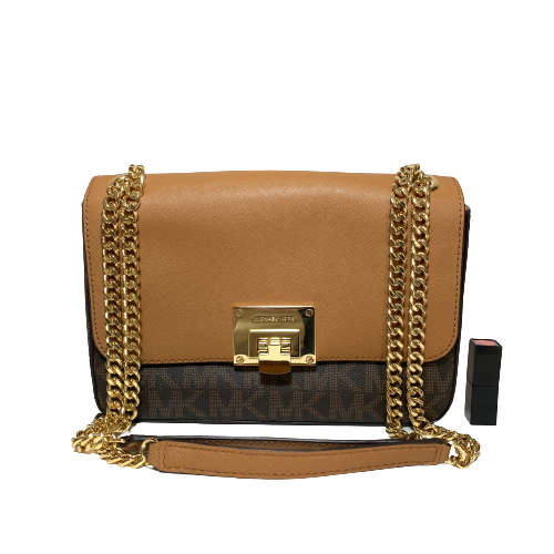 Michael Kors Tina Brown Monogram Shoulder Bag | Brand New |