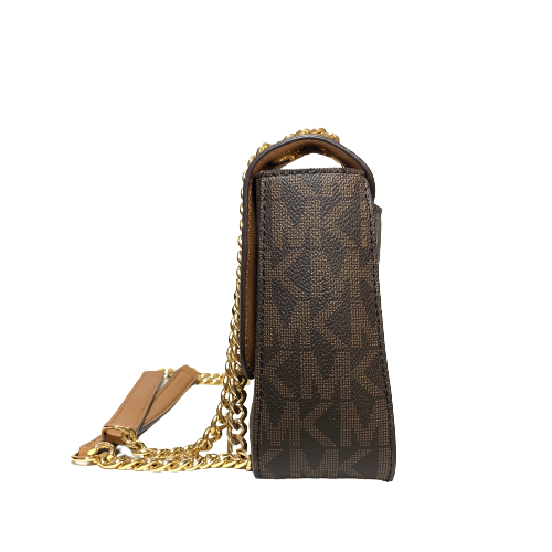Michael Kors Tina Brown Monogram Shoulder Bag | Brand New |