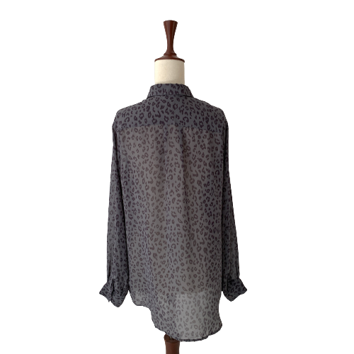 H&M Grey Animal Print Shirt | Gently Used |