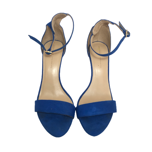 ZARA Cobalt Blue & Gold Heels | Pre Loved |