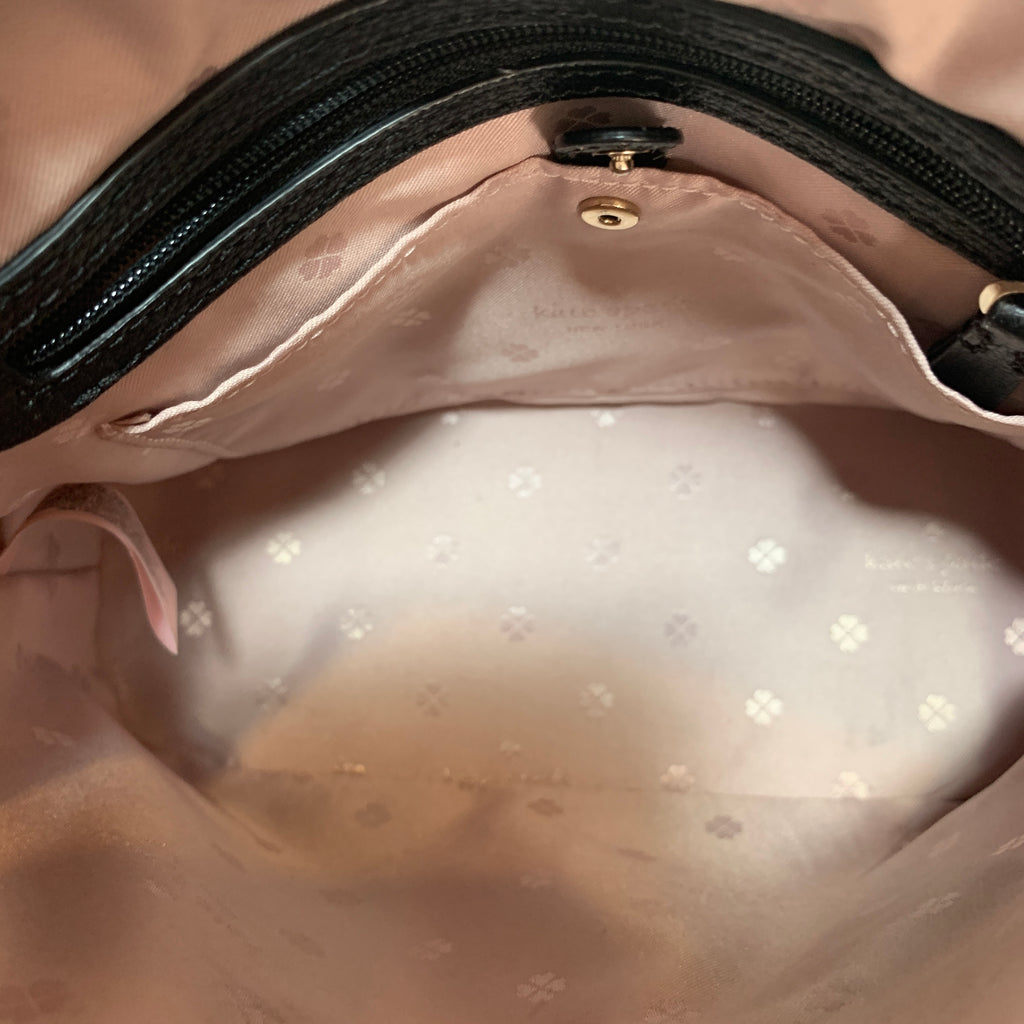 Kate Spade Black Leather 'Sylvia' Perforated Leather Tote | Gently Used |