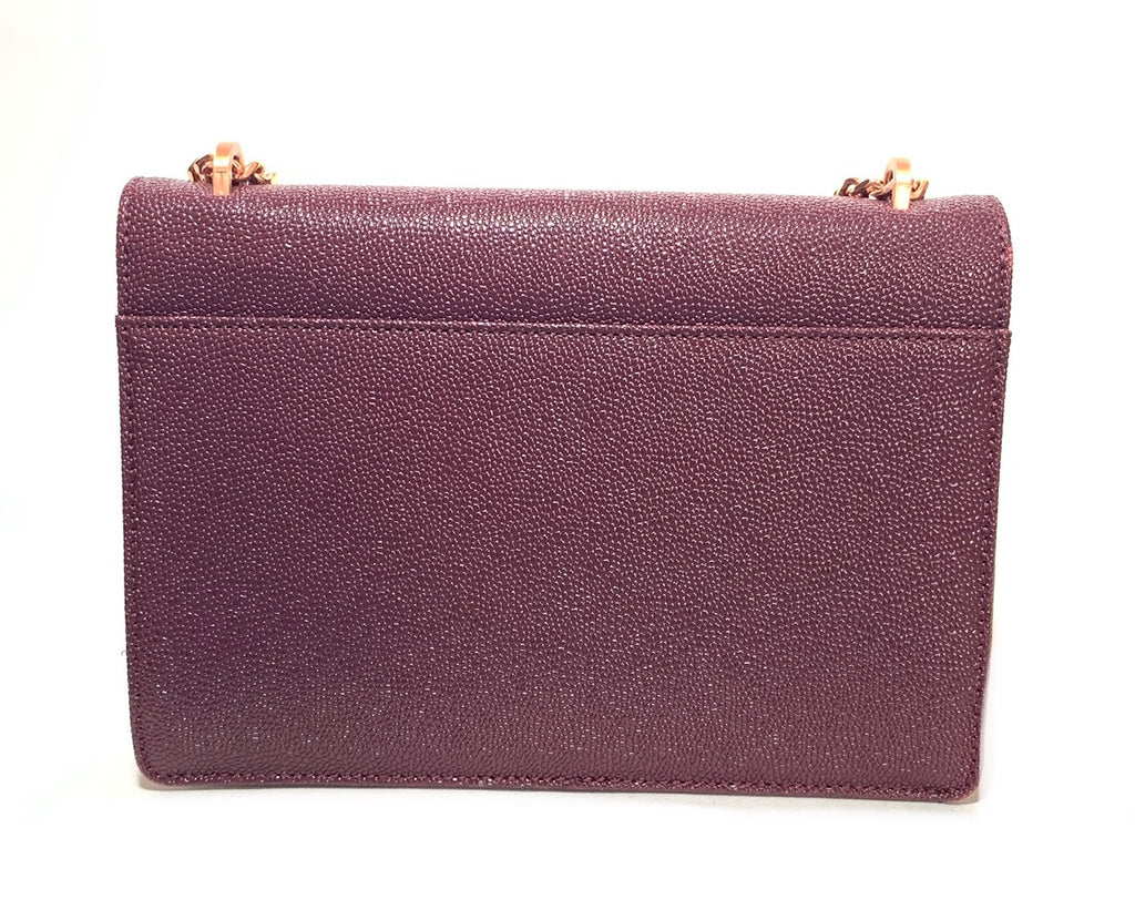 Ted Baker Plum Pebbled Leather Shoulder Bag | Pre Loved |