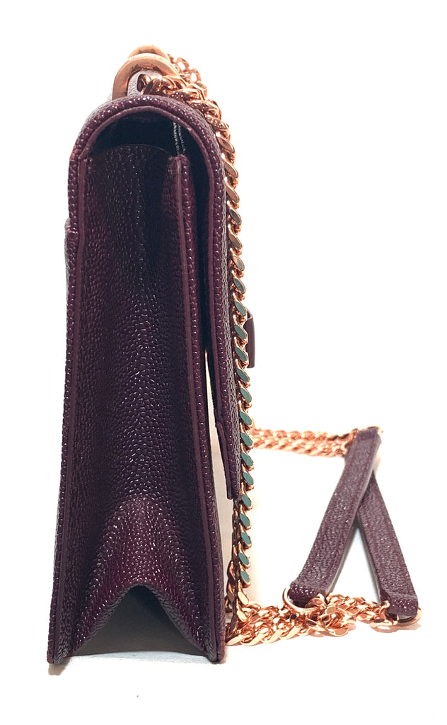 Ted Baker Plum Pebbled Leather Shoulder Bag | Pre Loved |