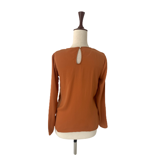 H&M Orange Satin Blouse | Gently Used |