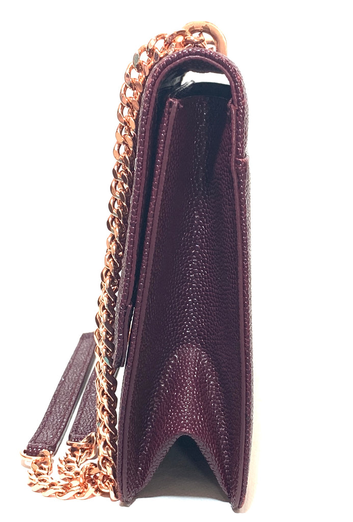 Ted Baker Plum Pebbled Leather Shoulder Bag | Pre Loved |